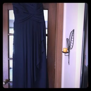 Navy blue (marine) strapless formal dress